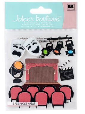 Jolee's Boutique Drama Theater 3D Embellishment Stickers - 5 Pack